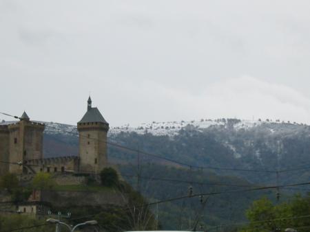chateau de Foix et la neige!